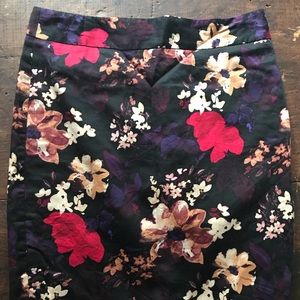 Loft floral pencil skirt